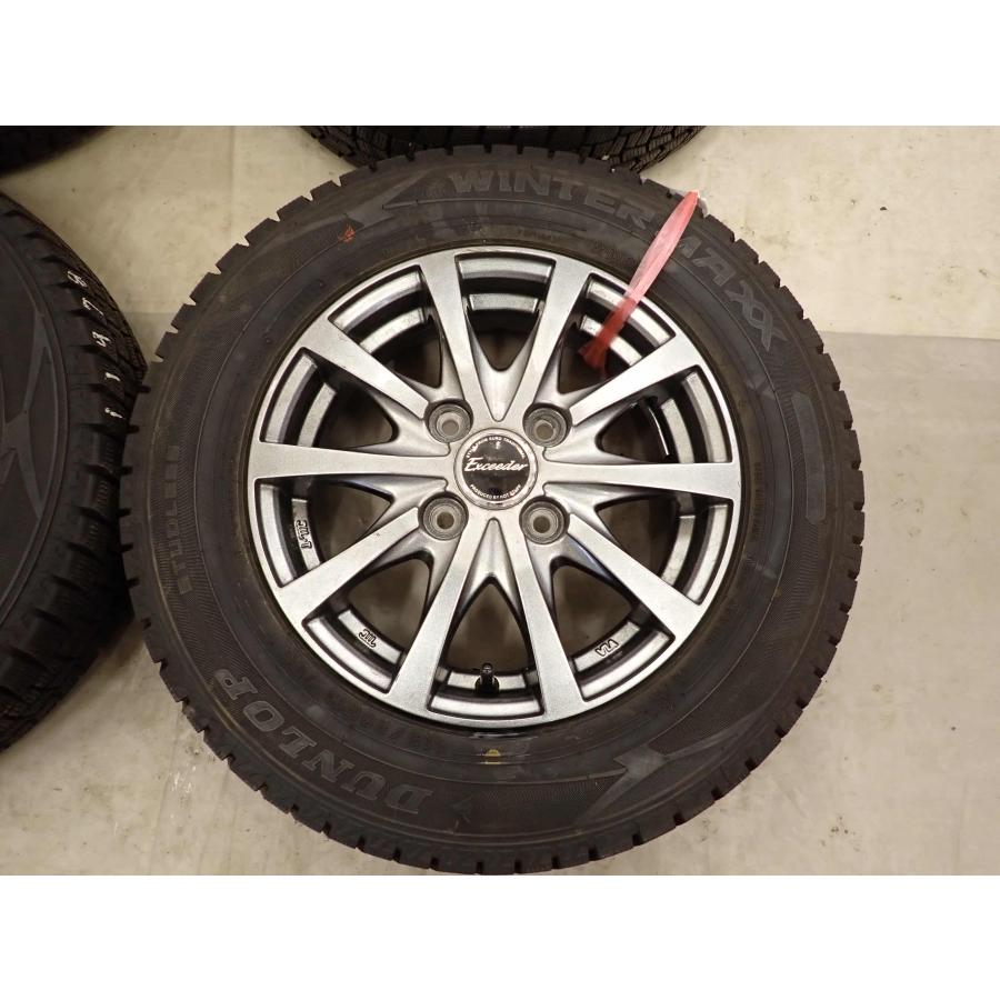 冬4本SET 会社宛 送料無料 145/80R13×4J 75Q ダンロップ WINTER MAXX WM02 2022年製 アルミ デイズ ワゴンR ウェイク N-BOX 特価 NO,I1978の画像