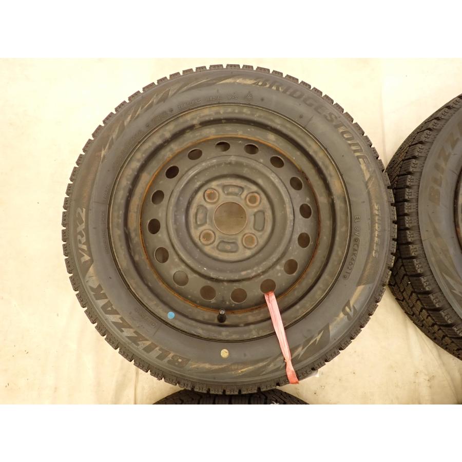 冬4本SET 会社宛 送料無料 155/65R14×4.5J 75Q ブリヂストン ブリザック VRX2 2021年製 スチール ムーヴ  ワゴンR タント ミラ NO,I2004の画像