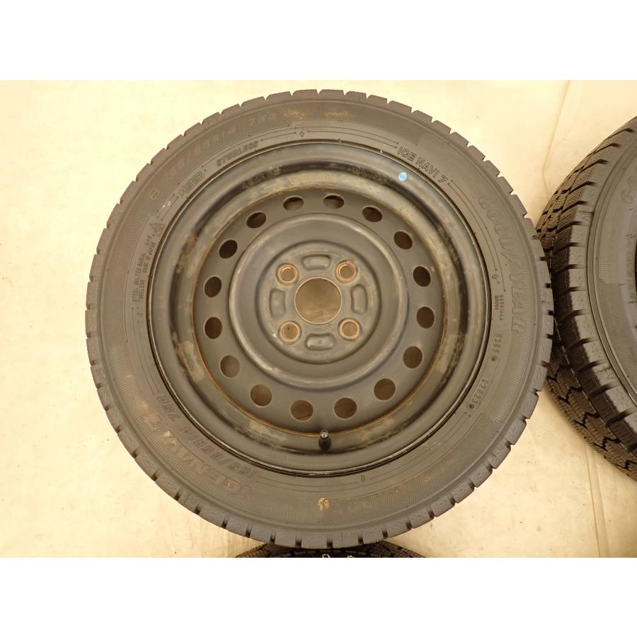 冬4本SET 会社宛 送料無料 155/65R14×4.5J 75Q グッドイヤー アイス 