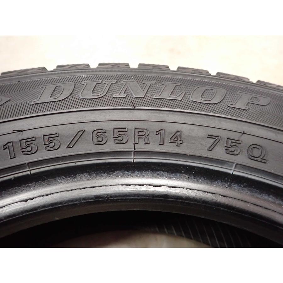 冬4本 会社宛 送料無料 155/65R14 75Q ダンロップ WINTER MAXX WM02 2021年製 ピクシス N-BOX モコ デリカミニ タント スペーシア NO,I2102の画像