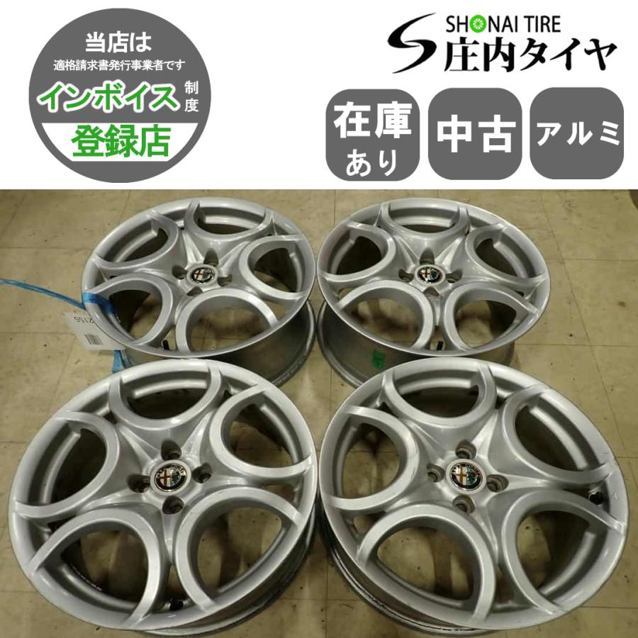 アルファロメオミト純正 17インチホイールセット215/45ZR17 バリ山 4本SET 会社宛 送料無料 17×7J アルファロメオ ミト 純正 アルミ