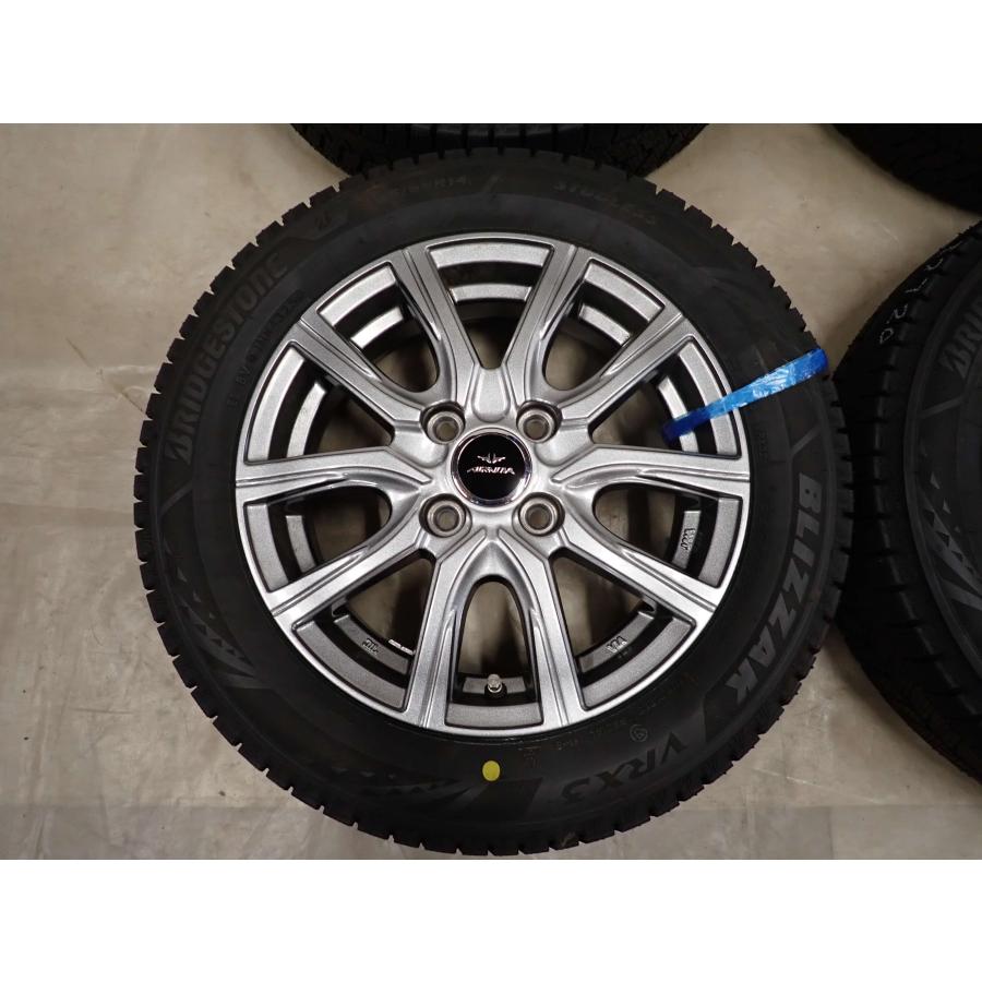 冬4本SET 会社組織宛 貨物輸送無料 155/65R14×4.5J 75Q ブリヂストン ブリ背嚢 VRX3 2025年製 軽銀 手押し車R コントラルト スペーシア 特価 NO,I2720
