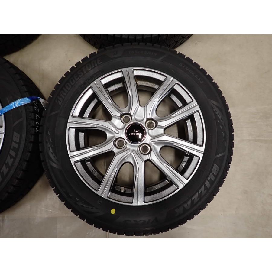 冬4本SET 会社組織宛 貨物輸送無料 155/65R14×4.5J 75Q ブリヂストン ブリ背嚢 VRX3 2025年製 軽銀 手押し車R コントラルト スペーシア 特価 NO,I2720