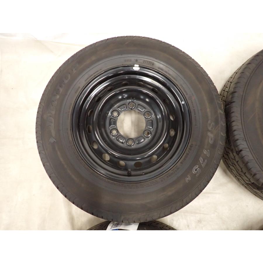 夏4本SET 会社宛送料無料 195/80R15×6J 107/105 LT ダンロップ SP175N 2025年製 トヨタ純正 スチール ハイエース レジアス 特価 NO,I2749の画像