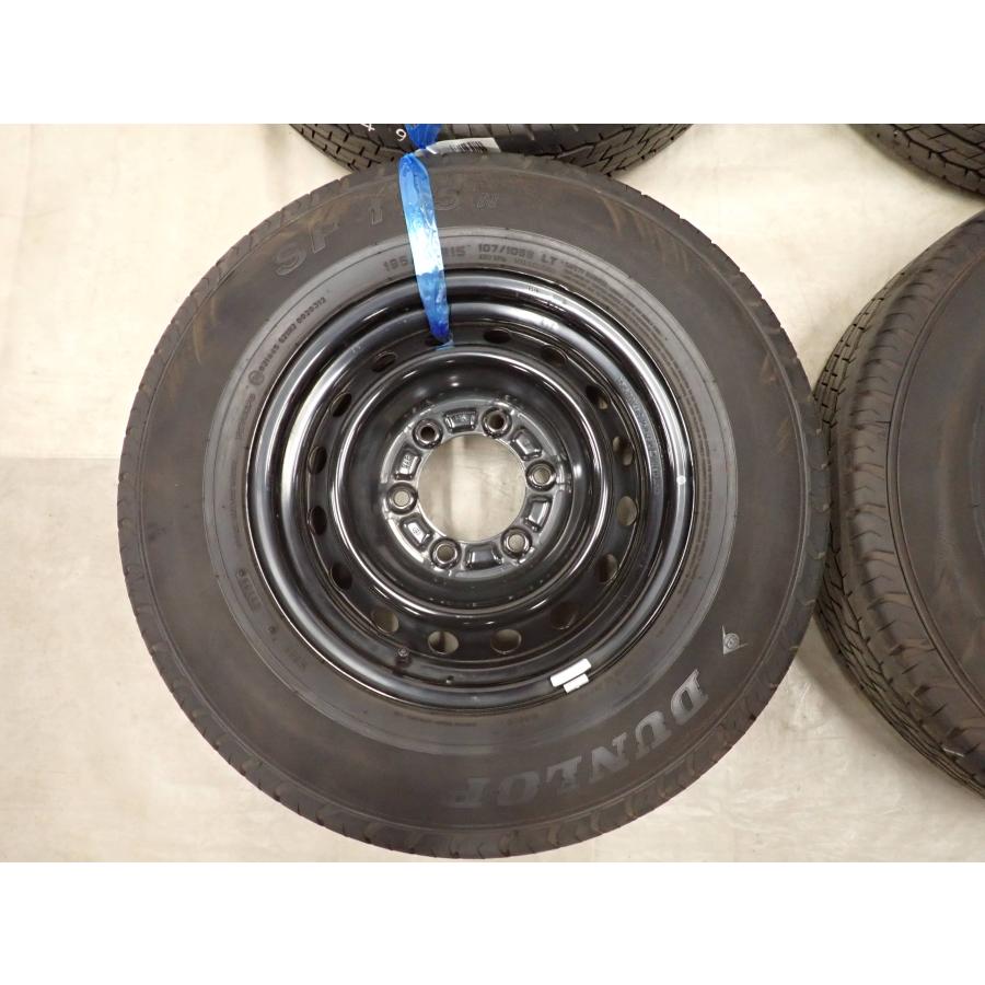 夏4本SET 会社宛送料無料 195/80R15×6J 107/105 LT ダンロップ SP175N 2025年製 トヨタ純正 スチール ハイエース レジアス 特価 NO,I2749の画像