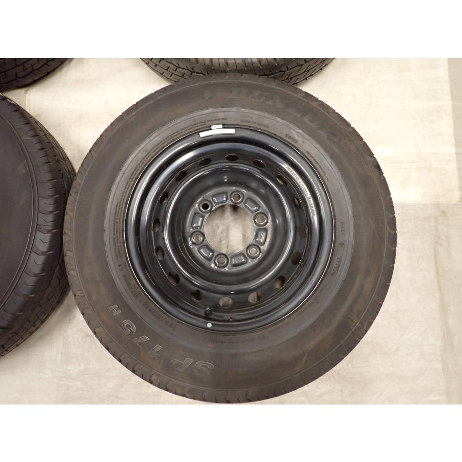 夏4本SET 会社宛送料無料 195/80R15×6J 107/105 LT ダンロップ SP175N 2025年製 トヨタ純正 スチール ハイエース レジアス 特価 NO,I2749の画像