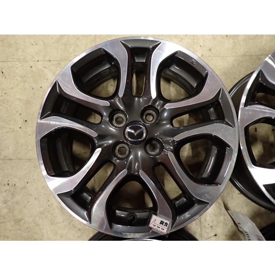 4本SET 会社宛 送料無料 16×5.5J マツダ DJ5FS デミオ 純正 アルミ ホイール 4穴 PCD 100mm +40 ハブ径54mm ブラポリ 店頭交換OK NO,I2869_1