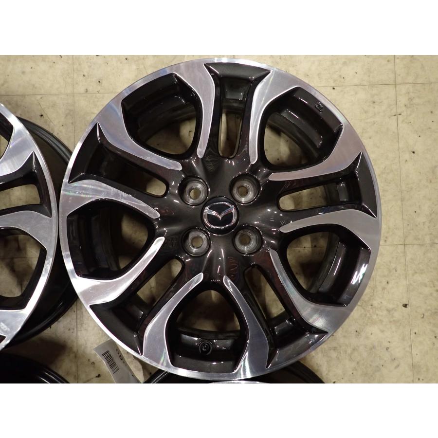 4本SET 会社宛 送料無料 16×5.5J マツダ DJ5FS デミオ 純正 アルミ ホイール 4穴 PCD 100mm +40 ハブ径54mm ブラポリ 店頭交換OK NO,I2869_2