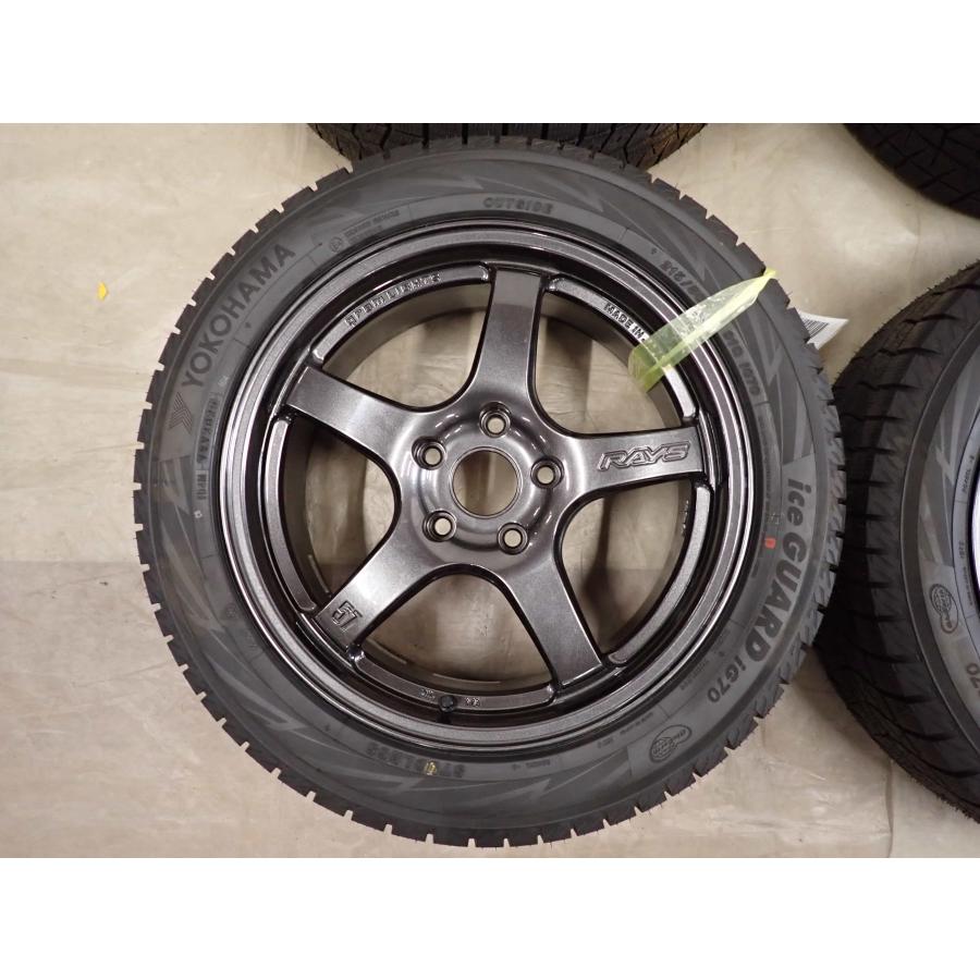 冬4本SET 会社宛 送料無料 215/50R17×7J 91Q ヨコハマ アイスガード IG70 2025年製 RAYS GRAM LIGHTS 57CR SPEC-D アルミ 特価 NO,I3309の画像