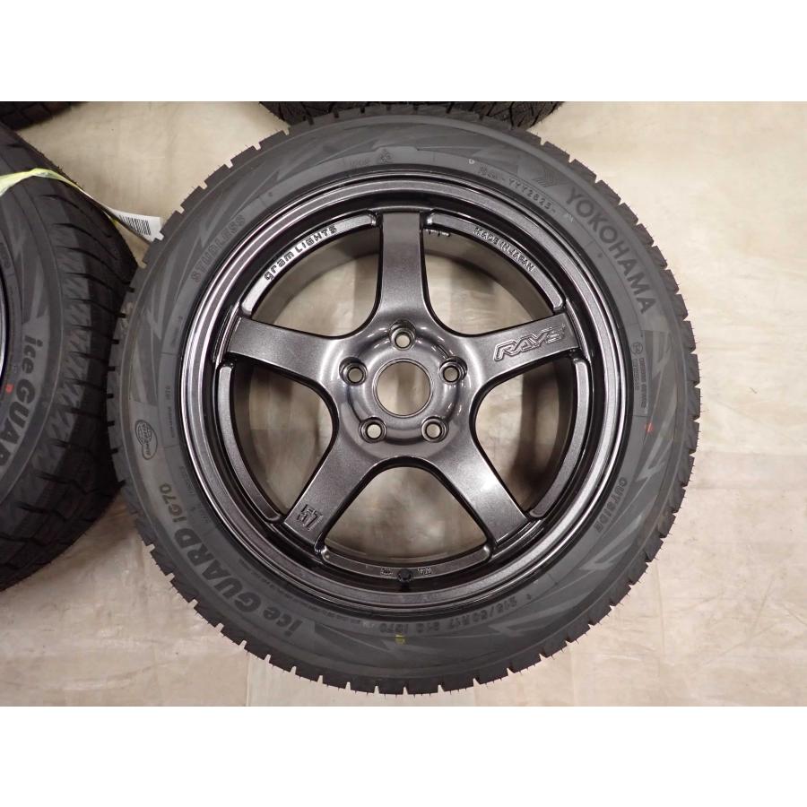 冬4本SET 会社宛 送料無料 215/50R17×7J 91Q ヨコハマ アイスガード IG70 2025年製 RAYS GRAM LIGHTS 57CR SPEC-D アルミ 特価 NO,I3309の画像