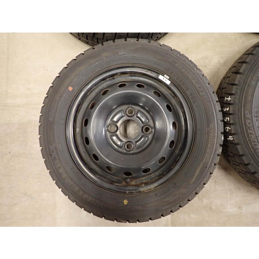 ■最安販売！■送料無料■155/65R13×4J■冬4本 ダンロップ製 ウインターマックス WM01 鉄ホイール付き ワゴンR アルト ラパン 冬4本SET 会社宛送料無料 155/65R13×4J 73Q ダンロップ WINTER MAXX