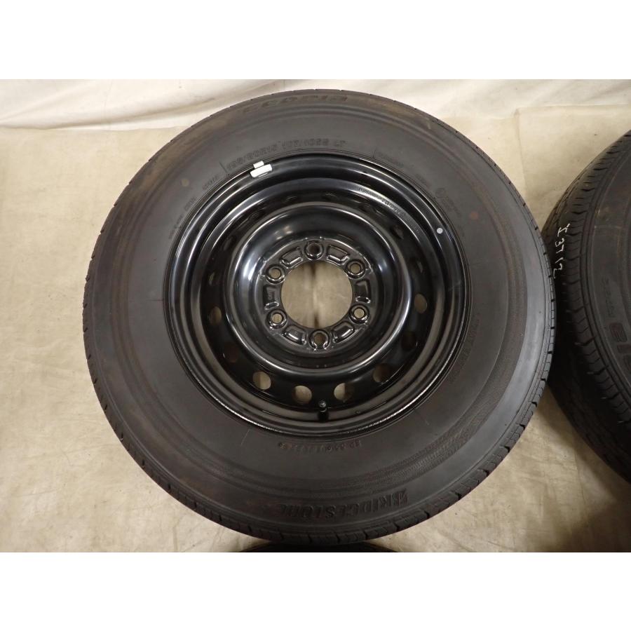 夏4本SET 会社宛 送料無料 195/80R15×6J 107/105 LT ブリヂストン ECOPIA RD-613 2025年製 トヨタ ハイエース 純正スチール 特価 NO,I3712の画像