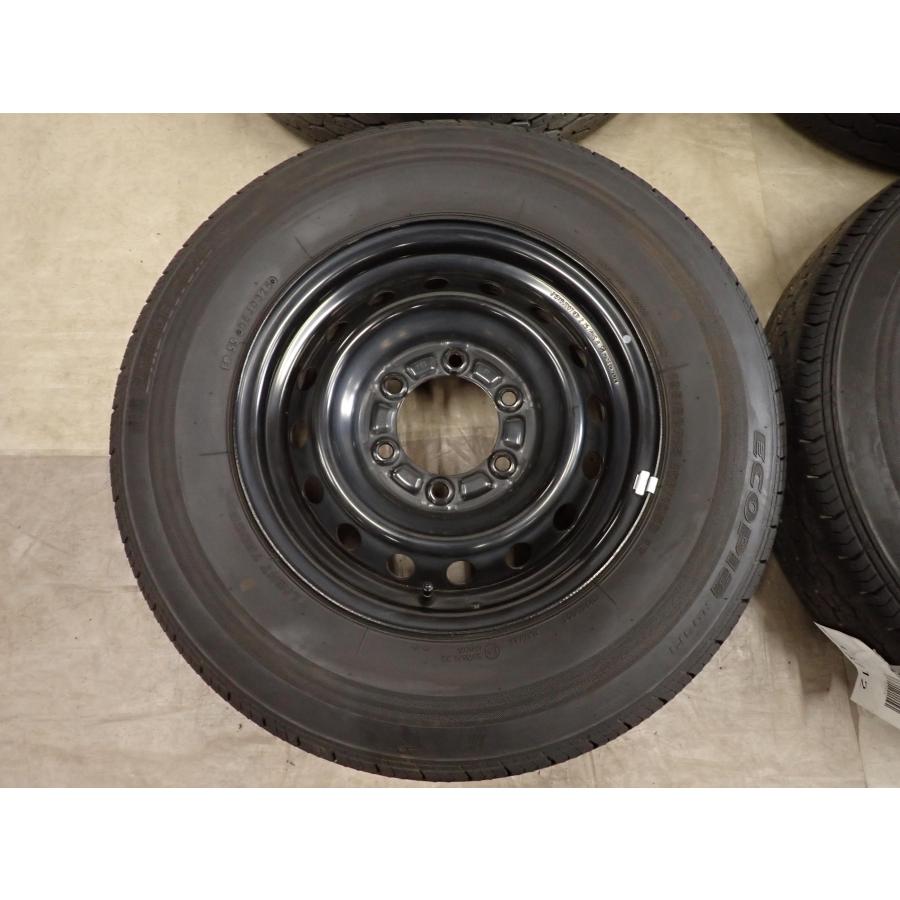 夏4本SET 会社宛 送料無料 195/80R15×6J 107/105 LT ブリヂストン ECOPIA RD-613 2025年製 トヨタ ハイエース 純正スチール 特価 NO,I3712の画像