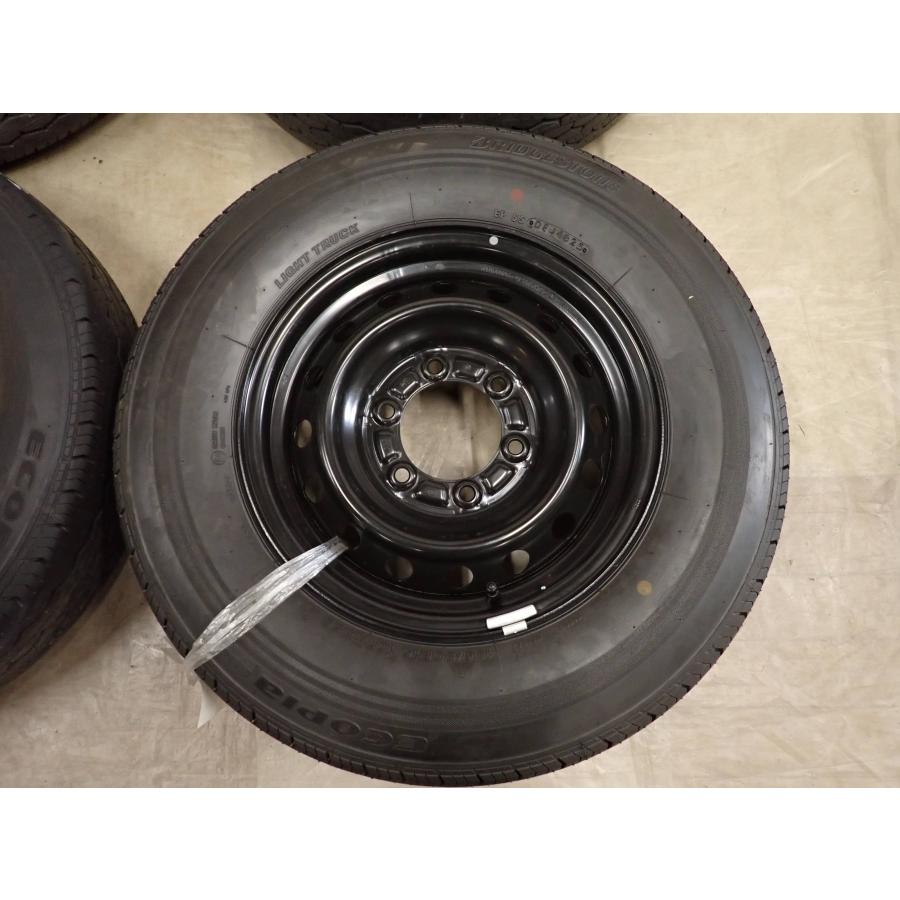 夏4本SET 会社宛 送料無料 195/80R15×6J 107/105 LT ブリヂストン ECOPIA RD-613 2025年製 トヨタ ハイエース 純正スチール 特価 NO,I3712の画像