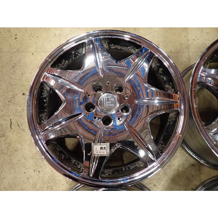 WORK ワーク LS207 18インチ タイヤ付き 4本 会社宛 送料無料 18×7.5J WORK LS207 クローム アルミホイール 5穴