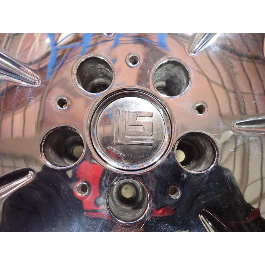 4本 会社宛 送料無料 18×7.5J WORK LS207 クローム アルミホイール 5穴