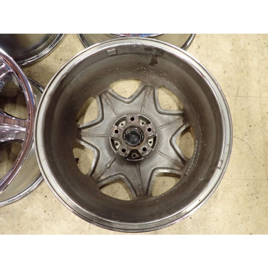 4本 会社宛 送料無料 18×7.5J WORK LS207 クローム アルミホイール 5穴