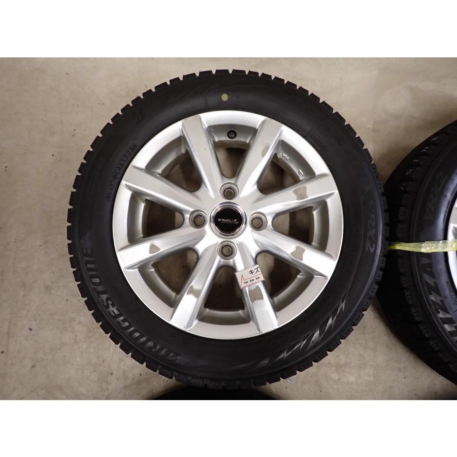 2023年製ブリヂストン VRX2 155/65R14中古4本送料込み 冬4本SET 会社宛送料無料 155/65R14×4.5J 75Q ブリヂストン ブリザック