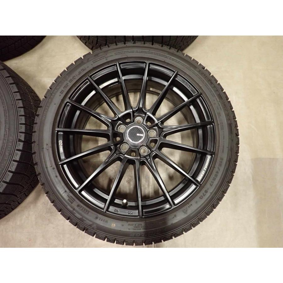 冬4本 会社宛 送料無料 215/45R17×7J 87Q ダンロップ WINTER MAXX WM03 2024年製 ENKEI FC01 アルミ プリウス カローラ スポーツ NO,I4923_4