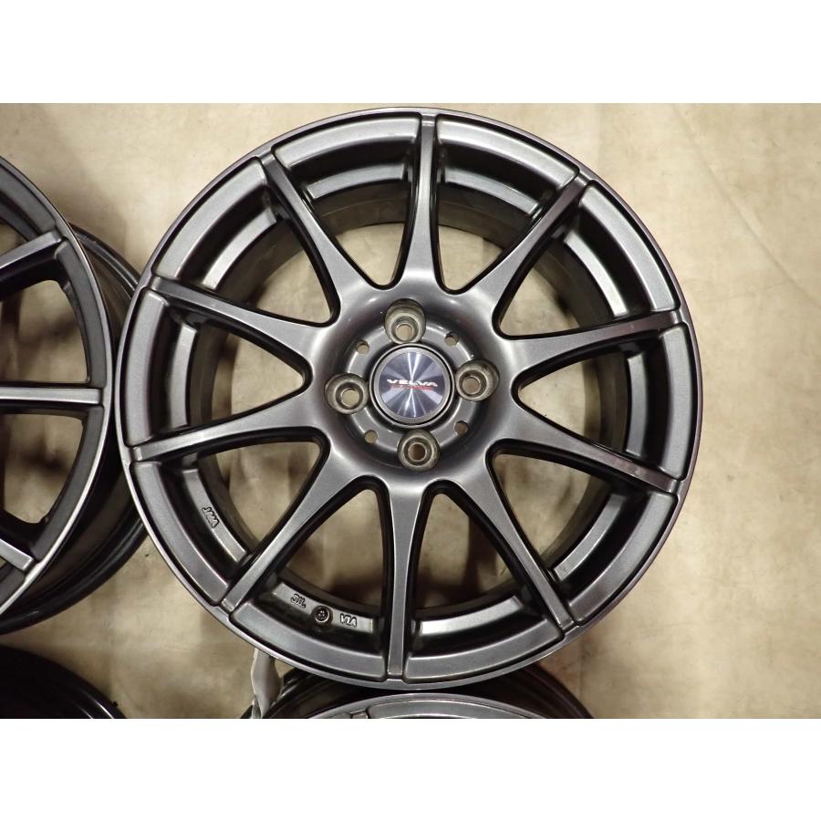 4本SET 会社宛 送料無料 16×6J WEDS VELVA CHARGE アルミ 4穴 PCD 100mm +40 ハブ径 72mm アクア ヴィッツ パッソ カローラ 特価 NO,I5280_2