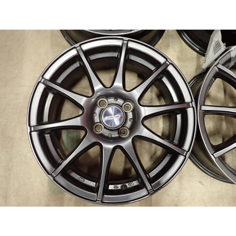 4本SET 会社宛 送料無料 16×6J WEDS VELVA CHARGE アルミ 4穴 PCD 100mm +40 ハブ径 72mm アクア ヴィッツ パッソ カローラ 特価 NO,I5280_3