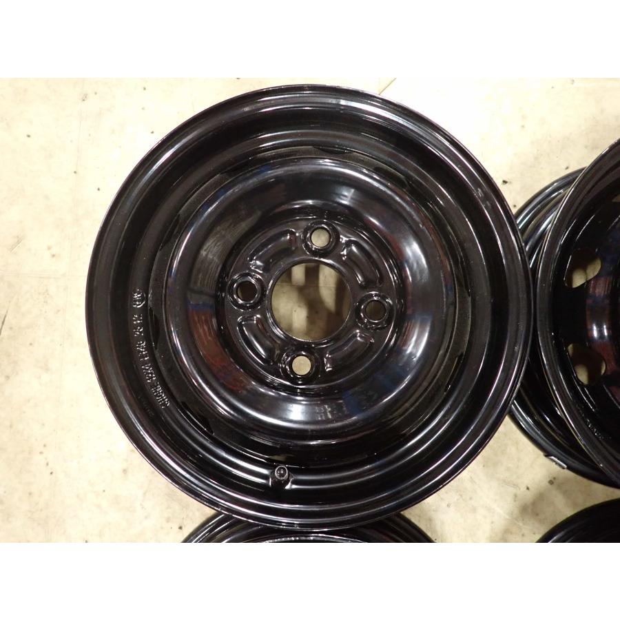 4本SET 会社宛 送料無料 12×4J SHONE ブラックスチールホイール 鉄 4穴