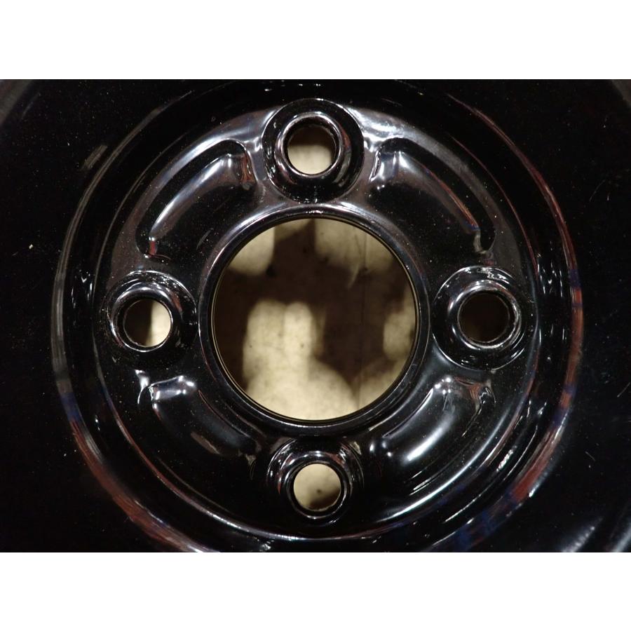 4本SET 会社宛 送料無料 12×4J SHONE ブラックスチールホイール 鉄 4穴