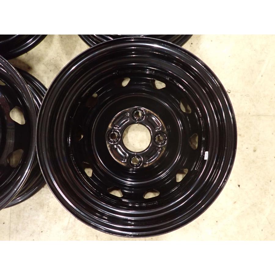 4本SET 会社宛 送料無料 12×4J SHONE ブラックスチールホイール 鉄 4穴