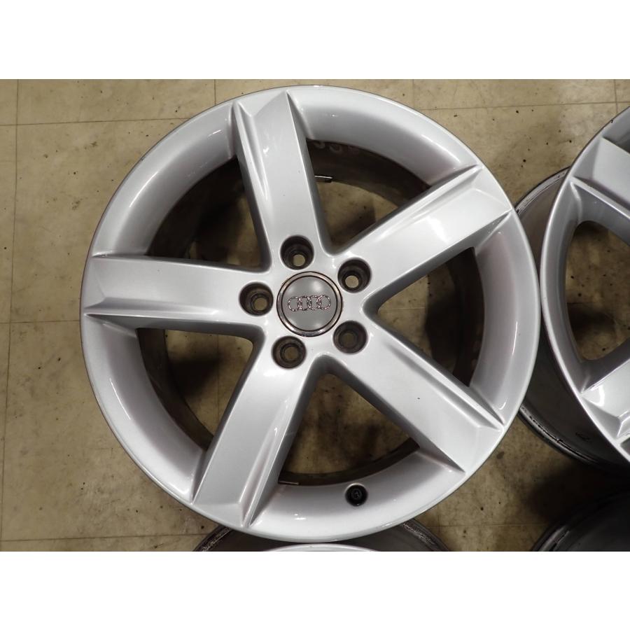 4本SET 会社宛 送料無料 17×7J アウディ 5-arm design 純正 シルバー