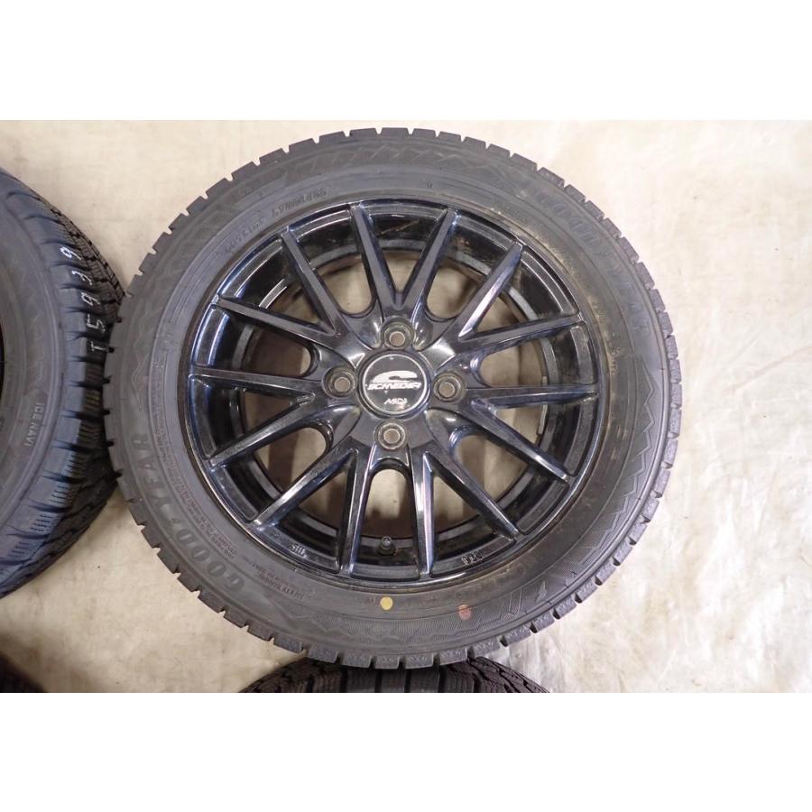 冬 4本SET 会社宛 送料無料 155/65R14×4.5J 75Q グッドイヤー アイスナビ 8 2024年製 アルミ N-BOX デイズ ワゴンR スペーシア NO,I5939_2