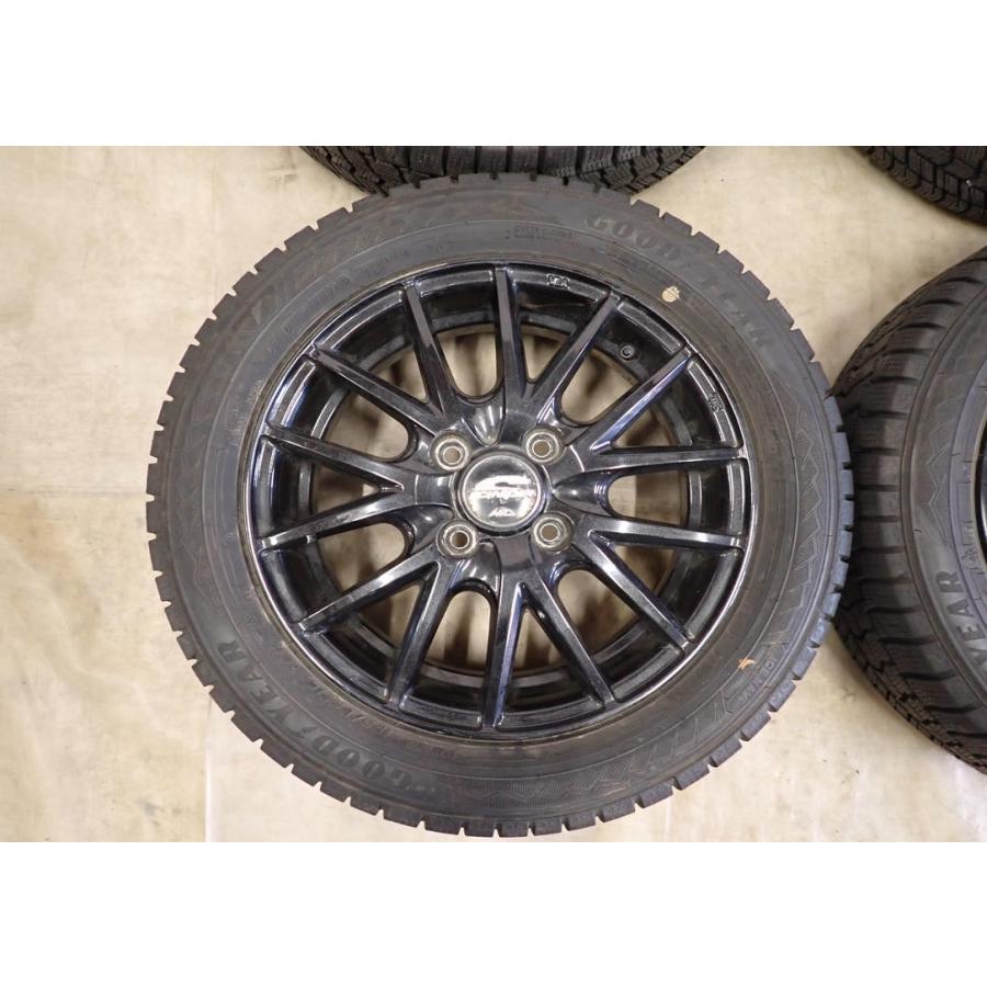 冬 4本SET 会社宛 送料無料 155/65R14×4.5J 75Q グッドイヤー アイスナビ 8 2024年製 アルミ N-BOX デイズ ワゴンR スペーシア NO,I5939_3