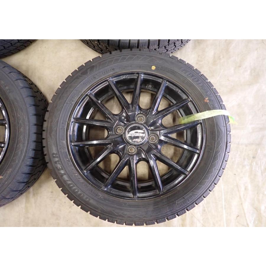 冬 4本SET 会社宛 送料無料 155/65R14×4.5J 75Q グッドイヤー アイスナビ 8 2024年製 アルミ N-BOX デイズ ワゴンR スペーシア NO,I5939_4