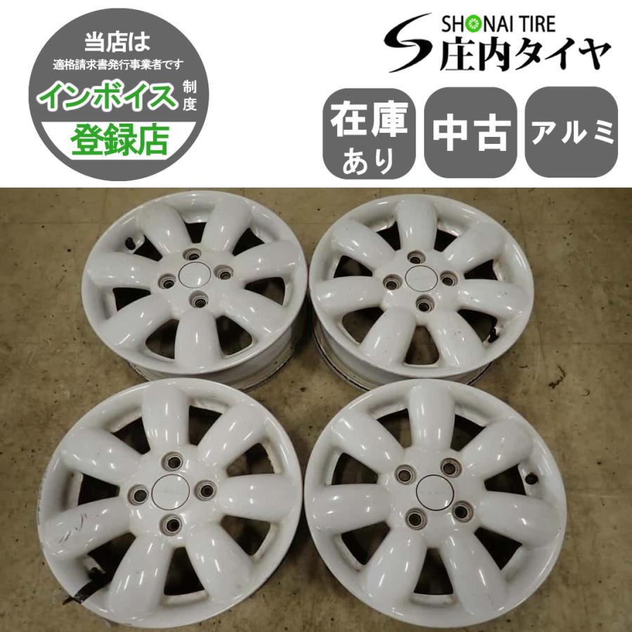 ホイール14x4.5 スズキラパン純正スチール4本セット 中古ホイール14x4