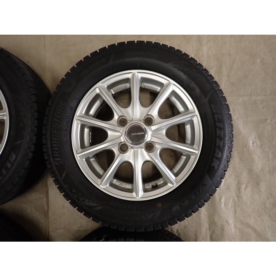 冬4本SET 会社宛送料無料 155/65R13×4J 73Q ブリヂストン ブリザック