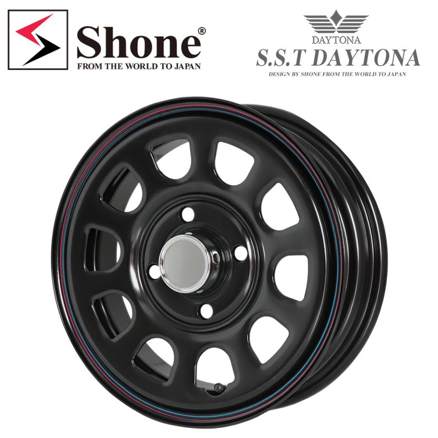 新品4本価格 会社宛 送料無料 14×5J 4穴 100mm +42 SHONE SST DAYTONA