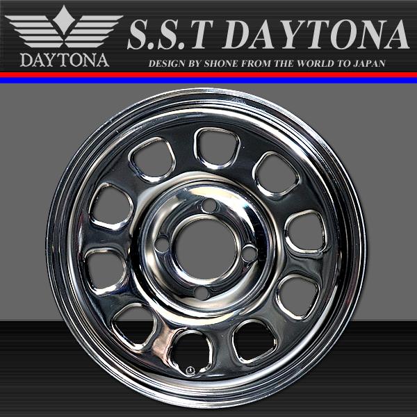 新品 4本価格 業者様 送料無料 145/80R13×4.5J 冬 グッドイヤー アイスナビ7 SHONE SST DAYTONA クロームメッキ 軽カー 軽自動車 NO,SS625｜tire-shonai｜02