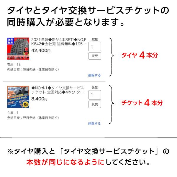 タイヤ交換サービスチケット 全国対応 18インチ タイヤ組替 4本分 