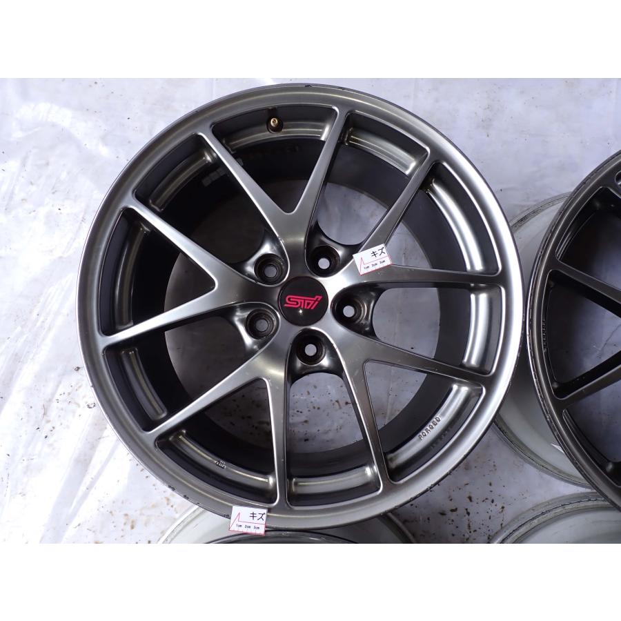 4本SET 会社宛送料無料 18×8.5J スバル 純正 アルミ 5穴 PCD 114.3mm + 