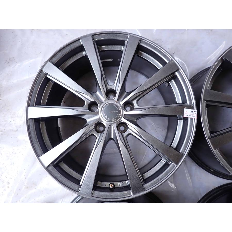 4本 会社宛 送料無料 18×8J デザイン アルミ 5穴 PCD 114.3mm +43 ハブ 