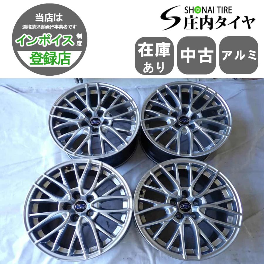 4本SET 会社宛 送料無料 18×8.5J スバル WRX S4 純正 アルミホイール 5
