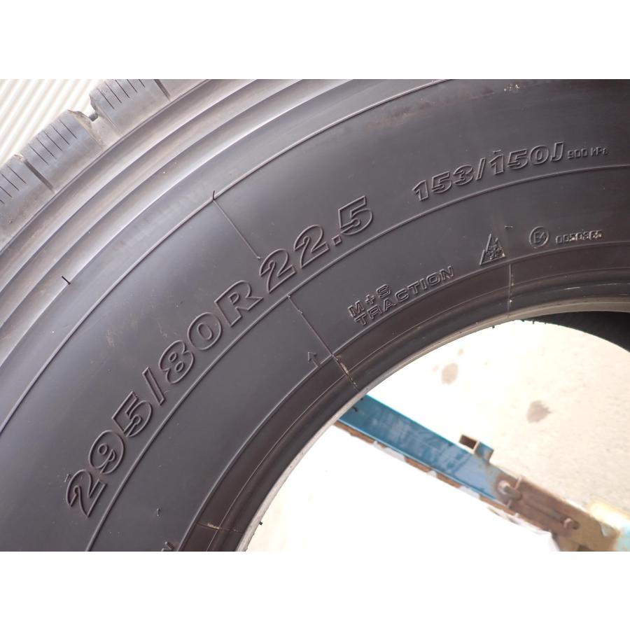 E380 295/80R22.5 ブリヂストン スタッドレス 1本 傷 偏摩耗 タイヤ