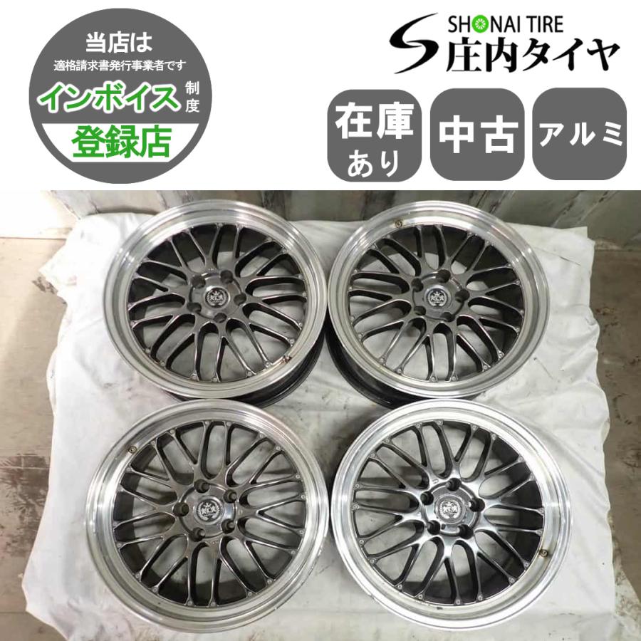 4本 会社宛送料無料 19×7.5J レアマイスター ブルネッロ アルミ 5穴 