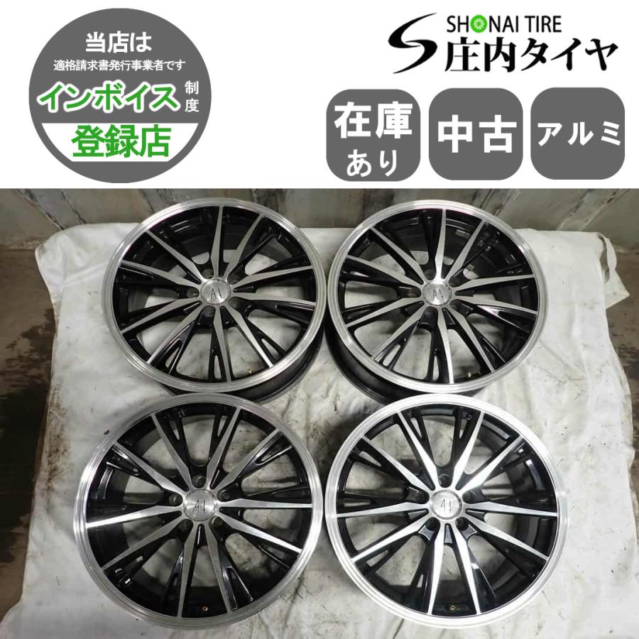 4本SET 会社宛送料無料 18×7J デザイン アルミ ホイール 5穴 PCD 100mm 