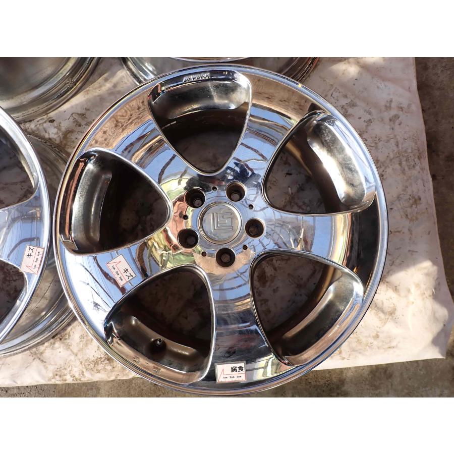 4本SET 会社宛 送料無料 19×8J WORK LS305 アルミ 5穴 PCD 114.3mm +47
