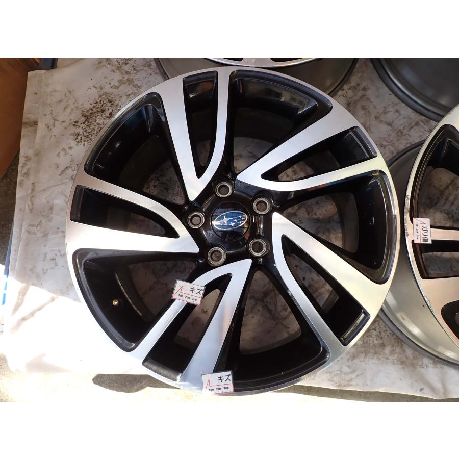 4本SET 会社宛 送料無料 18×7.5J スバル 純正 アルミ ホイール 5穴 PCD