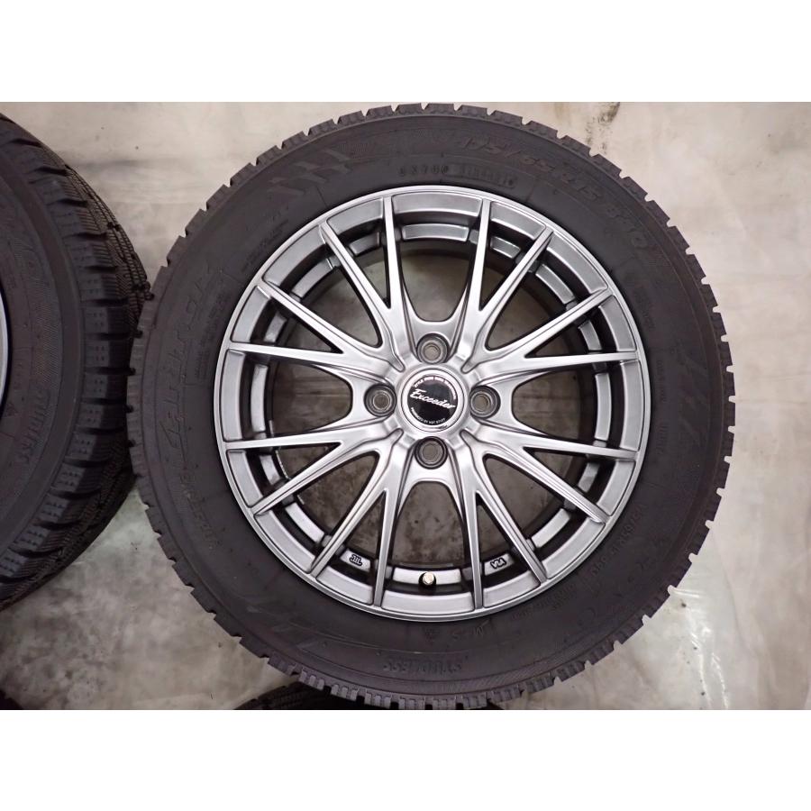 冬 4本SET 会社宛 送料無料 175/65R15×5.5J 84Q トーヨー オブザーブ ガリット GIZ 2021年製 アルミ アクア ヴィッツ キューブ NO,W2399_2