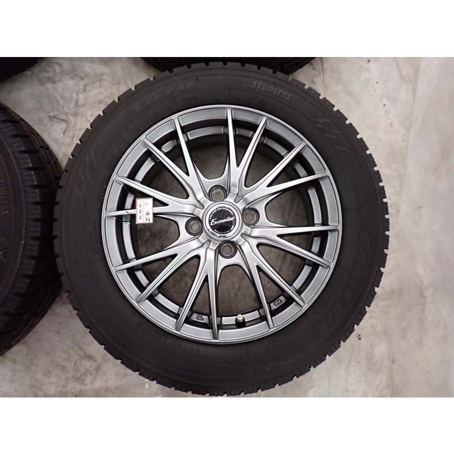 冬 4本SET 会社宛 送料無料 175/65R15×5.5J 84Q トーヨー オブザーブ ガリット GIZ 2021年製 アルミ アクア ヴィッツ キューブ NO,W2399_4