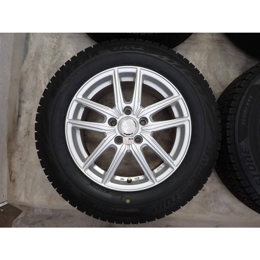 冬4本SET 会社宛 送料無料 205/65R16×6.5J 95Q ブリヂストン ブリザック VRX2 2022年製 アルミ ヤリスクロス CR-V セレナ 特価 NO,W2576の画像