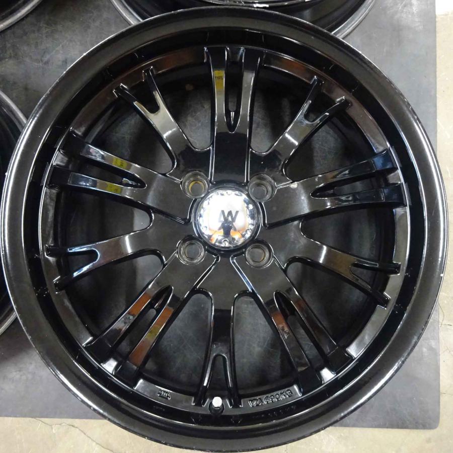 4本SET 会社宛 送料無料 17×5.5J デザイン アルミ 4穴 PCD 100mm +45 