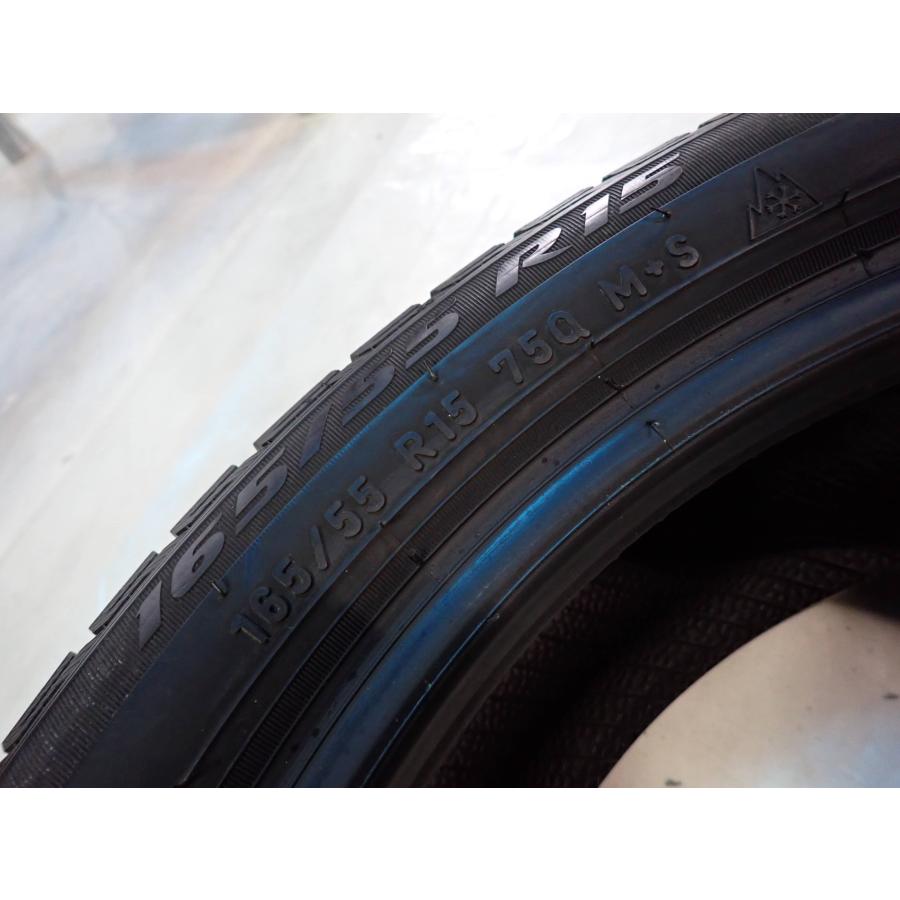 冬4本SET 会社宛 送料無料 165/55R15 75Q ピレリ アイスアシンメトリコPLUS  2022年製 ピクシスN-BOX N-ONE N-WGN NV100 デイズ NO,Y0835の画像